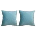 thumbnail image 2 of 2 Pieces Velvet Solid Throw Case Decorative Cushion Decor for Living Room Couch 18 x 18 inch , Blue, 2 of 8