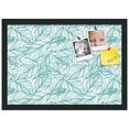 thumbnail image 2 of PinPix 20x14 Custom Cork Bulletin Board White Aqua Poster Board Has a Fabric Style Canvas Finish, Framed in White Aqua, by ArtToFrames (PinPix-1876), 2 of 5