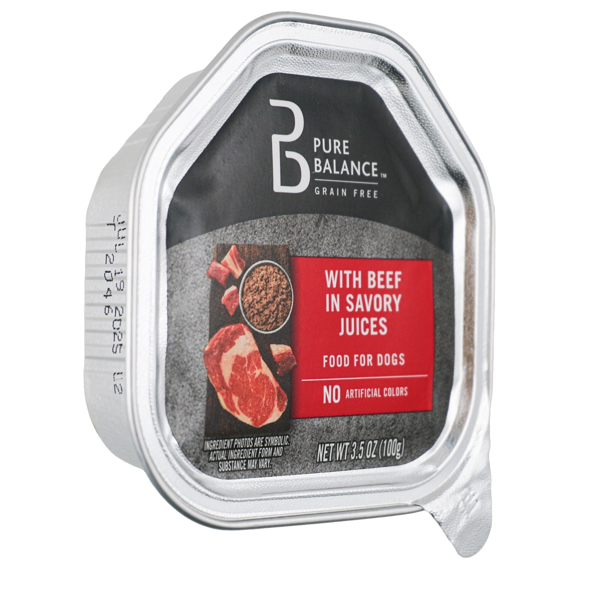 (3 pack) Pure Balance Grain Free With Beef in Savory Juices Wet Dog Food, 3.5 oz