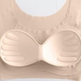 thumbnail image 5 of Tshirt Bras for Women Seamless Wire Free High Support 360 Stretch Longline Sport Bra Push Up Bra Full Coverage Underwear Complexion 32, 5 of 5
