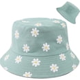 thumbnail image 2 of Flower Reversible Bucket Hat Summer Beach Travel Fisherman Cap Beach Wide Brim Sun Hat for Women Men, 2 of 6