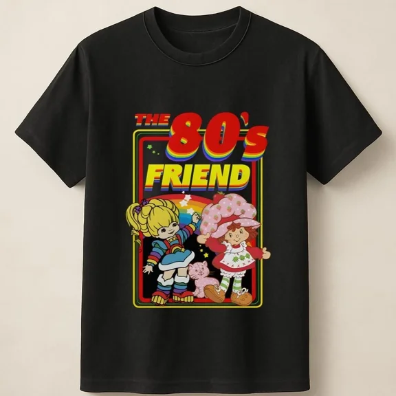 The 80’s Friend Retro 80s Cartoon Rainbow Bold Nostalgic Style Unisex T Shirt