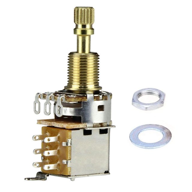 Guitar Accessories with Solder Terminals DPDT Control Pots Pull Switch A250K/B250K/A500K/B500K