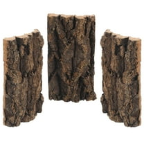 BESTOYARD 3 Pcs Reptile Cork Bark Tank Background, Desktop Reptile Terrarium Wall Decor, Aquarium Decor Bark For Bearded Leopard Gecko Tortoise Snake Chameleon