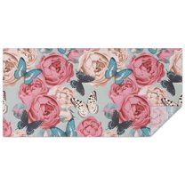 Pioneer Flower Floral Print Pattern Rectangle Tablecloth 60"x120",Waterproof Polyester Rectangle Table Cloth, Wipeable Spillproof Polyester Tablecloth for Dining, Camping, Indoor and Outdoor