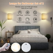 ANTOTEN Dimmable 2-Light LED Bedroom and Living Room Wall Sconce (2 Count)