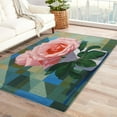 thumbnail image 1 of Pink Rose Rug 2x3 Area Rugs Floral Rugs for Entryway, Flower Carpet for Bedroom Living Room, Machine Washable Non-Slip Indoor Door Mat, Soft Low Pile Area Rug, Small Decorative Rug la&120, 1 of 7