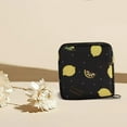 thumbnail image 6 of 2 Pieces Women Girls Napkin Storage Bags Washable Makeup Organizer Period Bags Menstrual Portable Multipurpose for Office Outdoor Earphones Black with Lemon And Blue, 6 of 8