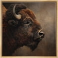 thumbnail image 5 of Framed Canvas Print Buffalo Wall Art Vintage Animal Decorative for Living Room Bedroom - 16"x16" NATURAL, 5 of 8