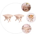 thumbnail image 2 of 3PCS Miniature Folding Table Models Creative Wooden Mini Table Mini House Decor, 2 of 6