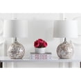 thumbnail image 3 of SAFAVIEH Nikki 22 in. Chrome Shell Table Lamp with White Polyester Shade, Set of 2, 3 of 7