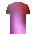 thumbnail image 2 of VBTAPA Mens Short Sleeve Gradient Print T-shirts Slim Fit Casual Workout Graphic Tees Summer Hipster Tops Purple XXXL, 2 of 6
