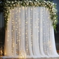 thumbnail image 6 of 2 Panels White Sheer Backdrop Curtains for Rod, 5.2×9.8ft Tulle Drapes for Party Decoration, Wedding Backdrop Panels, Photography Background, for Wedding Baby Shower Photo Shoot Decorations, 6 of 10