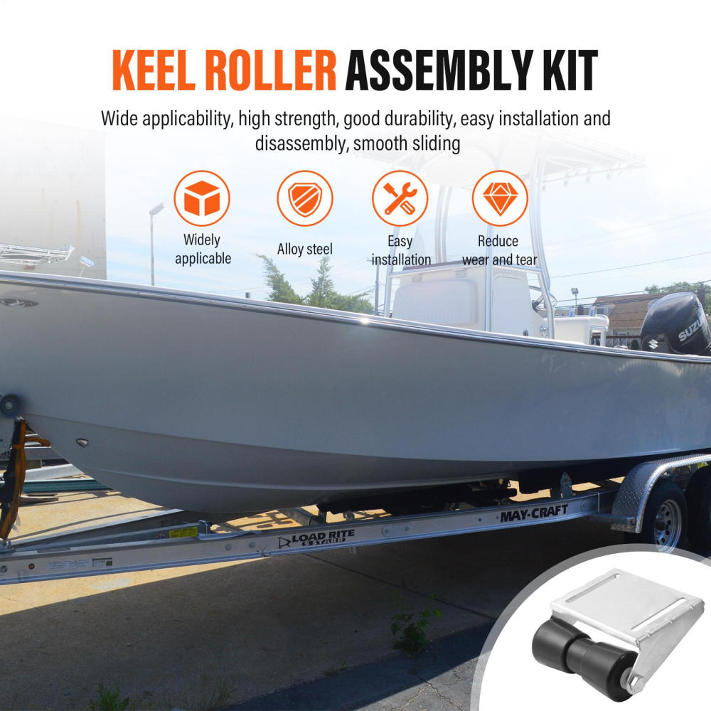 Flroha Boat Trailer Roller 12-Inch Boat Trailer Assembly Kit Heavy Duty Support Stand for Small Yachts Commercial Vessels Kayaks Rafts