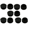 Unique Bargains 10pcs 40mm Diameter Tube Insert Chair Leg Cap Round Black Plastic Tubing Plug