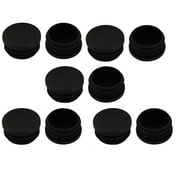 Unique Bargains 10pcs 40mm Diameter Tube Insert Chair Leg Cap Round Black Plastic Tubing Plug