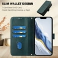 thumbnail image 4 of for Samsung Galaxy M02 Phone Case Wallet Protective Case leather Cover with magnetic closed cDark Greenit card slot shockproof protection phone case, 4 of 7