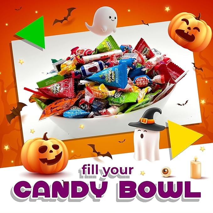 Party Candy Variety Pack | 12 Pound Box - Approx. 930 Count | Bulk Candy for Classroom | Assorted Halloween Candy Individually Wrapped | Popping Rocks, Lollipops, Taffies, Gum, Caramels