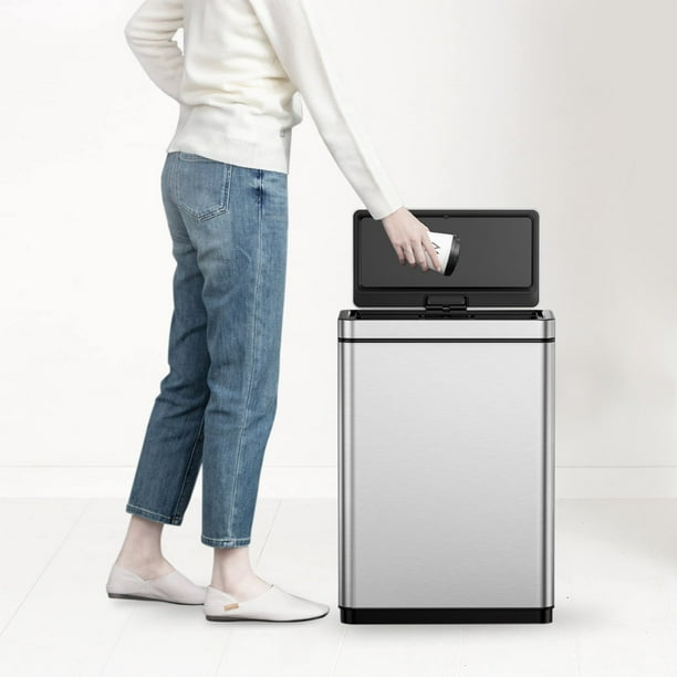 EKO 12.5G/47L Stainless Steel Matte finish Sensor Trash Can