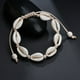 thumbnail image 1 of Xiao Hua Pulsera de conchas marinas hecha a mano, tamaño ajustable, joyería de playa para mujer, color blanco, 1 of 3