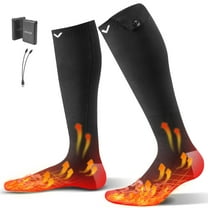 VEVOR Heated Socks, 5000mAh Battery Powered, Rechargeable Heating Socks with 4 Heating Levels, Electric Heated Sock for Men Women, Foot Warmer for Hunting Riding Camping Hiking Skiing, Outdoor Work