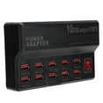 thumbnail image 2 of Cargador inteligente USB de 10 puertos, estación de carga rápida de 12 A, regleta de enchufes, bloque de base, enchufe de EE. UU. de 100-240 V, 2 of 12