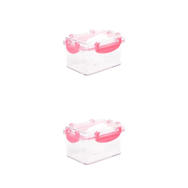 Toystoory Contenedores de almacenamiento eficientes Caja de almacenamiento de granos para usos versátiles Caja de almacenamiento liviana rosa 2Conjunto