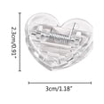 thumbnail image 5 of YIGSECU 5Pcs Transparent Heart Paper Clamps File Clips Note Holder Clips Bookmarks Clips, 5 of 13