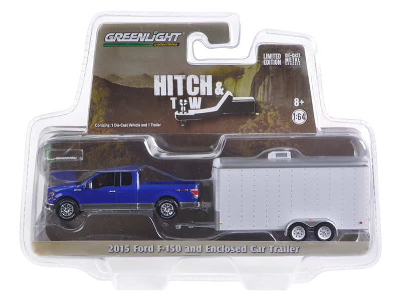 by Greenlight 2015 FORD F-150 & FLATBED TRAILER Hitch & Tow Series 5 2015 Greenlight Collectibles Truck & Trailer Limited Edition 1:64 Scale Die-Cast Vehicle Set .. 