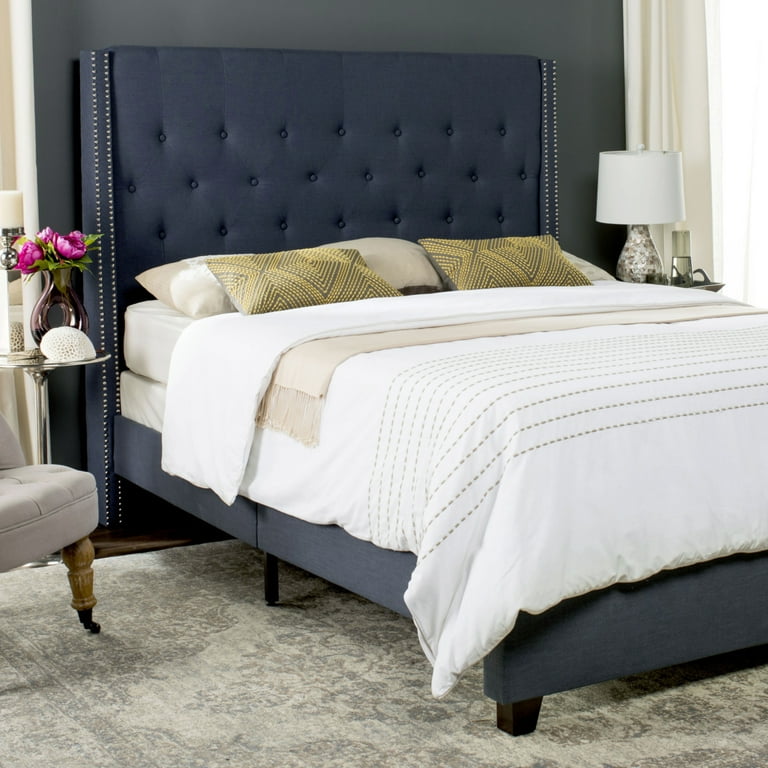 Safavieh Winslet Navy Full Upholstered Bed Safavieh Winslet Navy Full Upholstered Bed