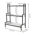 thumbnail image 3 of TFCFL 3 Tier Rustic Plant Stand with Wheels Rolling Plant Shelves Rack Indoor Outdoor Bonsai Holder Home Garden Corner Shelf, 3 of 19