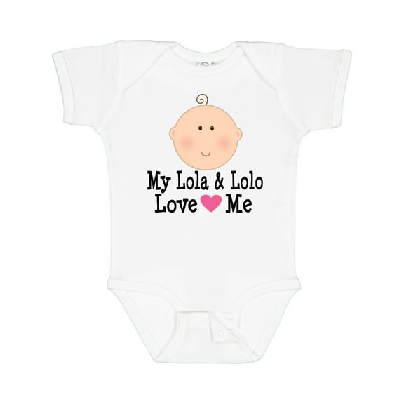 Inktastic My Lola and Lolo Love Me Girls Baby Bodysuit
