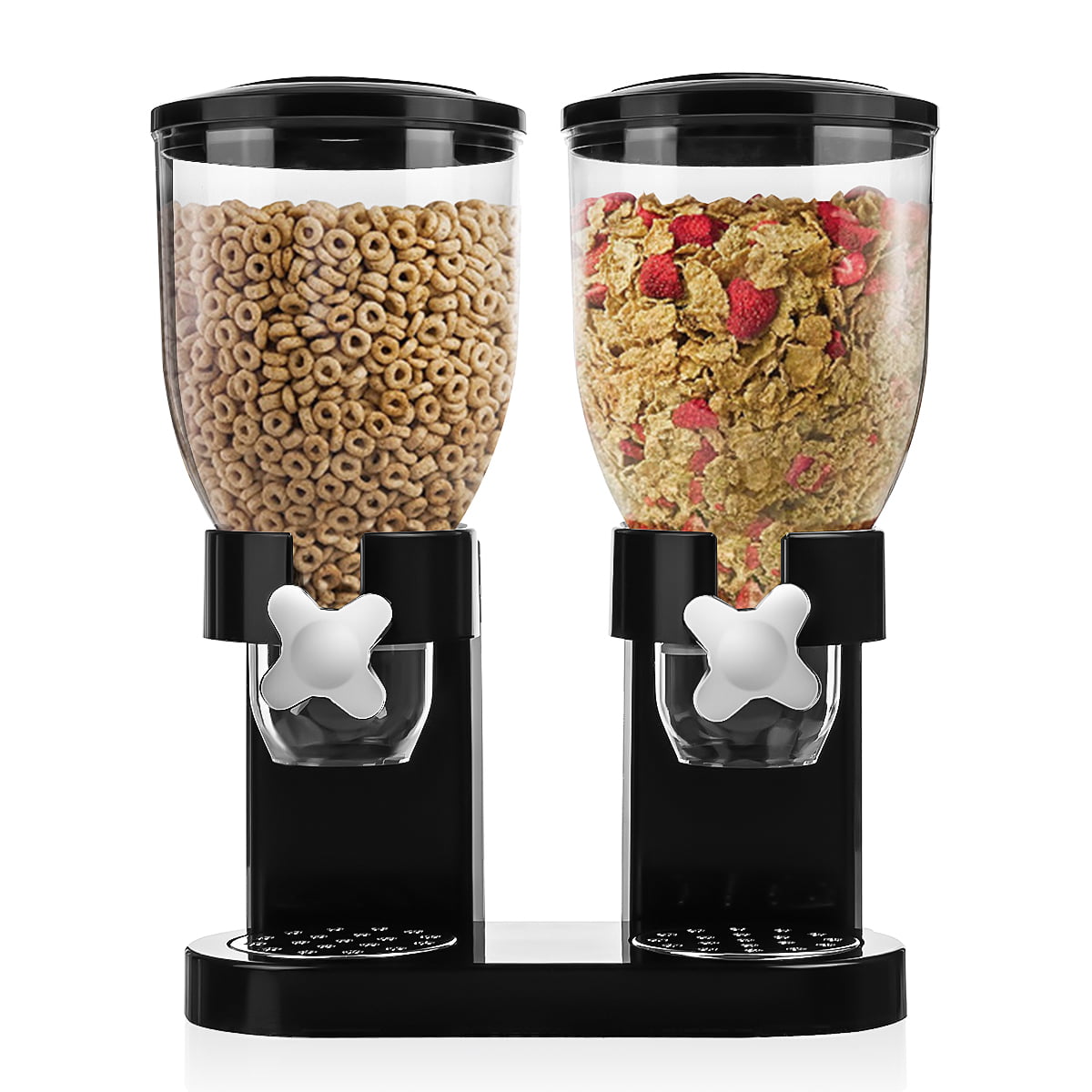 18oz Double Cereal Displenser Dry Food Holder Coffee Bean Box Rice Dispenser 