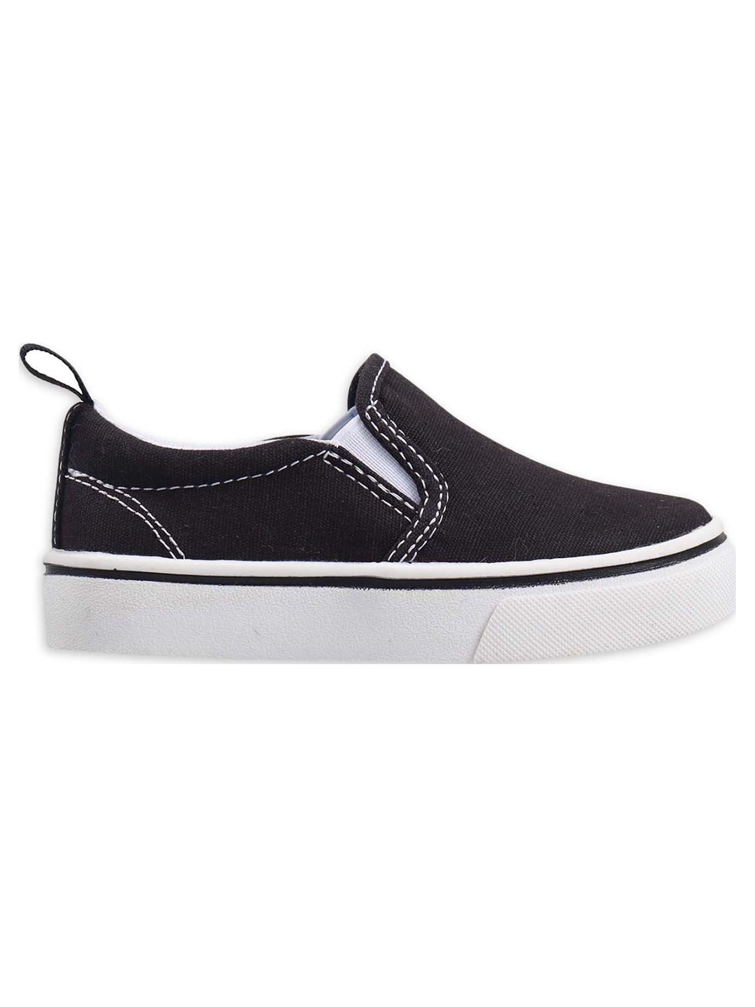 Wonder Nation Boys Casual Slip-On Sneakers, Black photo 5