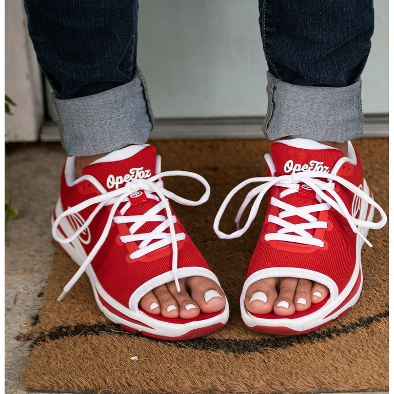 Women's Open Toe Sneakers Red - Walmart.com
