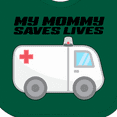 thumbnail image 4 of Inktastic My Mommy Saves Lives Ambulance Boys or Girls Baby Bib, 4 of 4