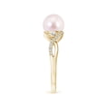 thumbnail image 3 of Angara Japanese Akoya Cultured Pearl and Diamond Infinity Ring in 14K Yellow Gold for Women | June Birthstone Jewelry for Her, 3 of 7