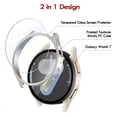 thumbnail image 3 of IC ICLOVER For Samsung Galaxy Watch 7 40mm Bumper Case Matte Built in Screen Protector Clear Hard Protective Cover, Shock Adsorption Drop Protection Full Cover Starlight, 3 of 8