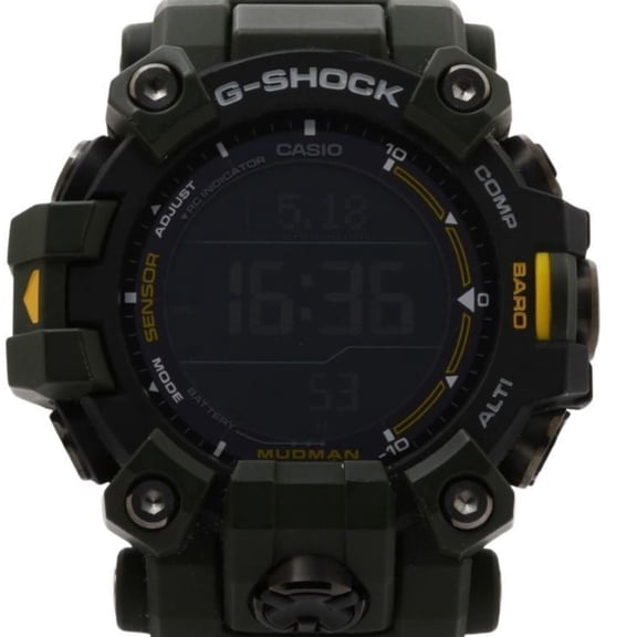 Pre-Owned CASIO G-SHOCK MASTER OF G - LAND MUDMAN GW-9500-3JF Black Khaki Biomass Plastic Men's...