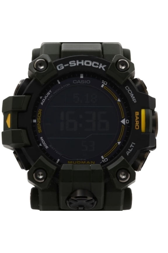 Pre-Owned CASIO G-SHOCK MASTER OF G - LAND MUDMAN GW-9500-3JF Black Khaki Biomass Plastic Men's...