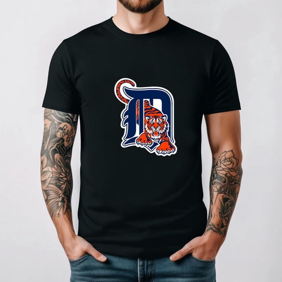 Tigers Retro Logo Vintage Baseball Sport Fan Classic Graphic Unisex T-Shirt, for men & women, up to size 5XL.