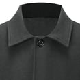 thumbnail image 6 of Jackets for Men, Men's Single Breasted Overcoat Mid Length Business Casual Coat, Turn Down Collar Tailored Fit, for Office Travel Formal Outerwear, 6 of 6