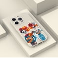 thumbnail image 3 of Agregue un toque de color a su teléfono: Llamativa funda para iPhone plateada con arcoíris de doble capa mate con estampado de dibujos animados para iPhone 15 Pro Max 14 13 12 Pro 11, 3 of 4