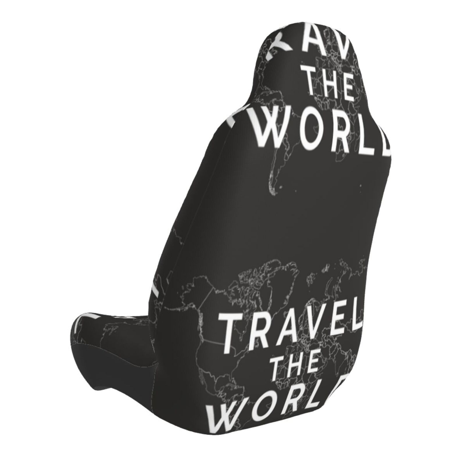 Naloa Travel The World1 Car Seat Covers Universal Front Seat Coves for Car Accessories ,Padded Car Covers for Automotive, SUV, Truck, and Van