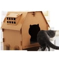 thumbnail image 3 of Corrugated Paper Cat House Sturdy Cat Scratch House Kitten Cardboard House, 3 of 10