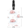 thumbnail image 6 of Square 2Pack PU Leather Resting Little Pink Pig Cruise Luggage Tag with Privacy Cover and Name ID Tag for Travel Handbags Backpacks Luggage Tags, 6 of 6
