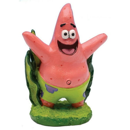 Penn Plax SpongeBob Patrick Mini Resin Aquarium Ornament