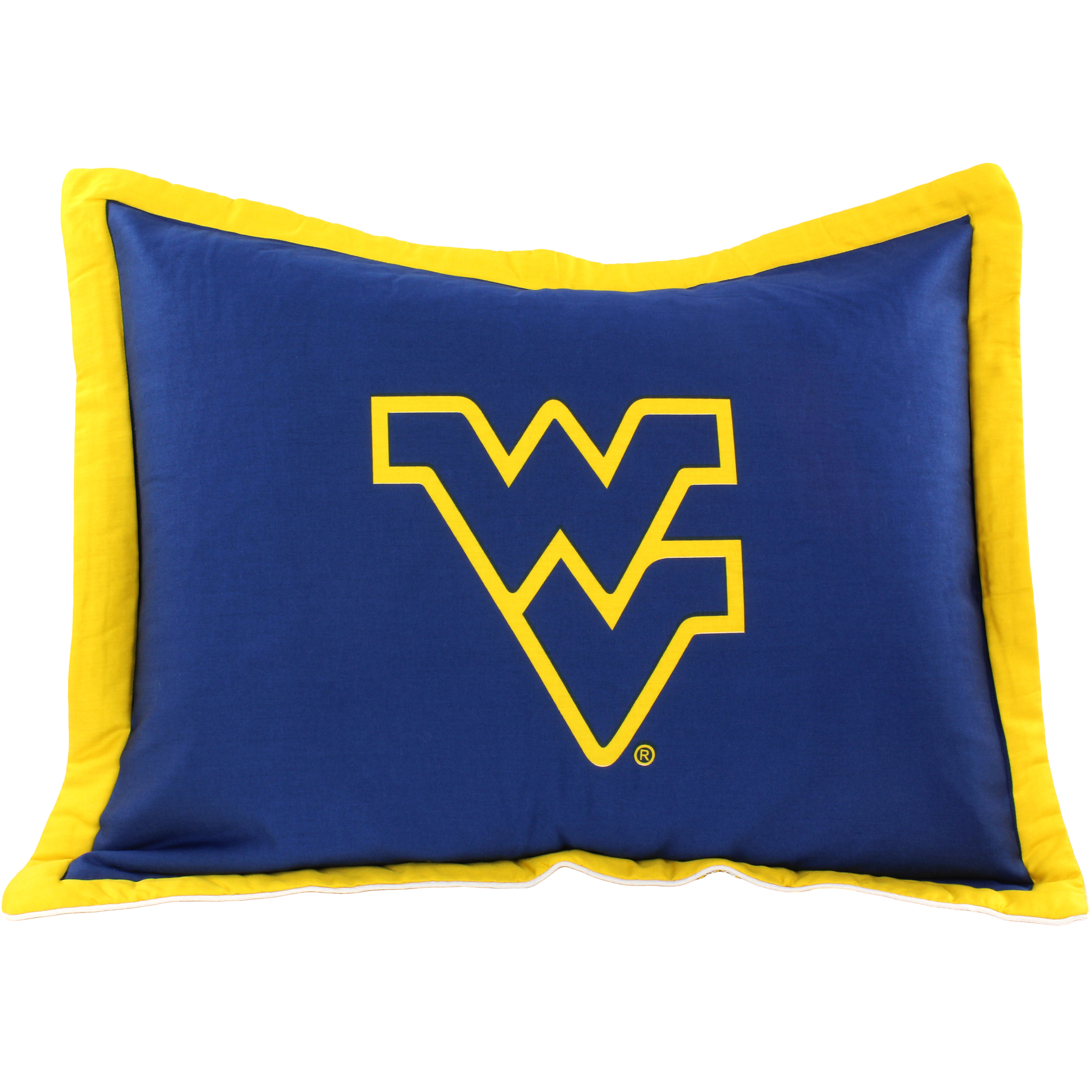 West Virginia Mountaineers 3 Pc Reversible Cotton Comforter Set, 1 Comforter, 2 Shams, Queen