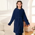 thumbnail image 2 of LUOGENLI Pajamas Girls Christmas Pajamas Size 8 Shorts Girls' Pajamas for Autumn and Winter Baby Coral Dress Home Wear Bathrobe Girls Christmas Sleepwear Size 12-14 Big Kids Cotton Navy 11-12 Years, 2 of 3