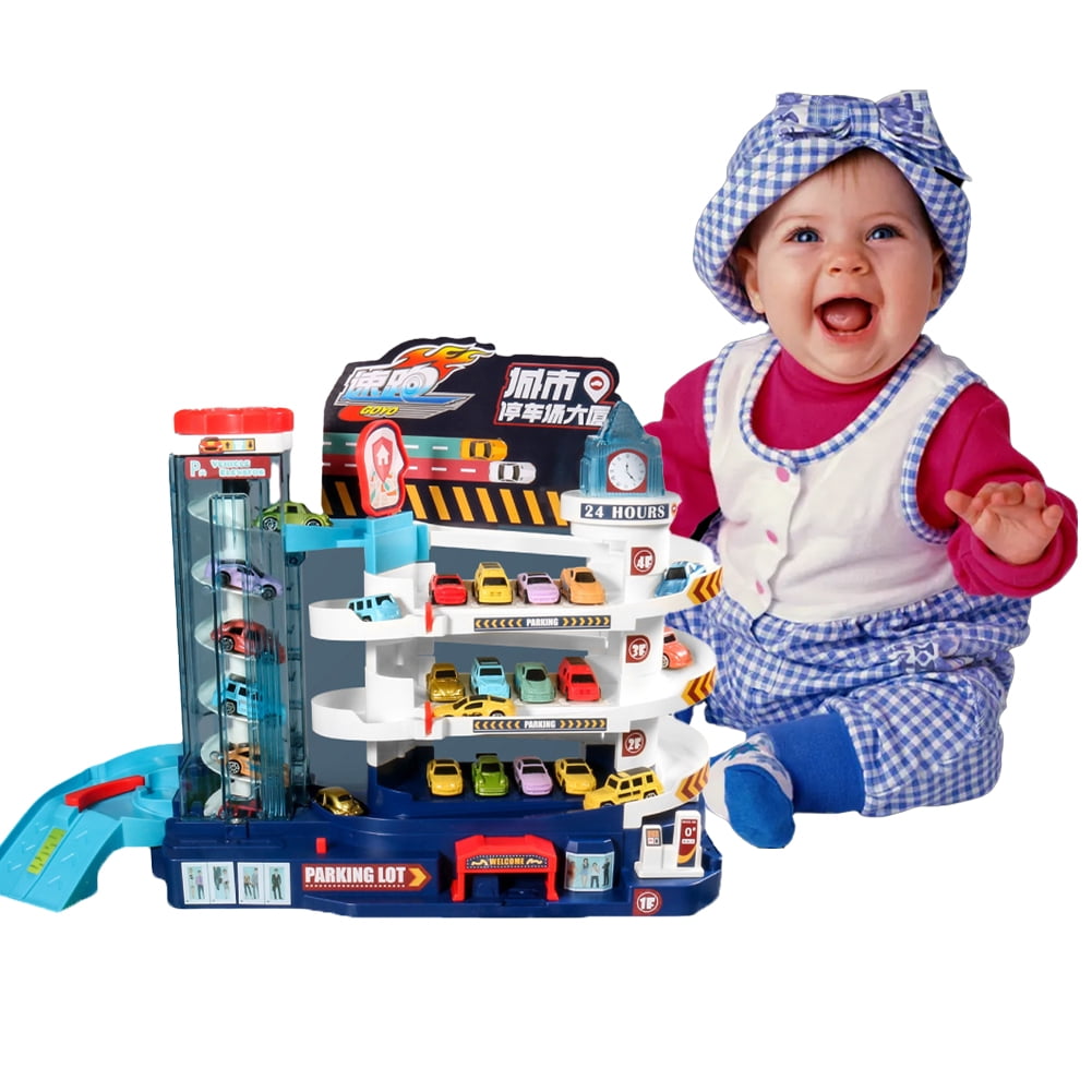 Maggie Toy Cars Two Level Parking Garage Set, Police Station Res 並行輸入品 : Maggie Interactive Police Station Playset for Kids